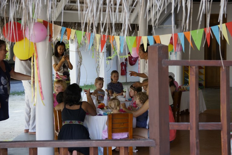 I bursdagsselskap til Julia som ble fire år.