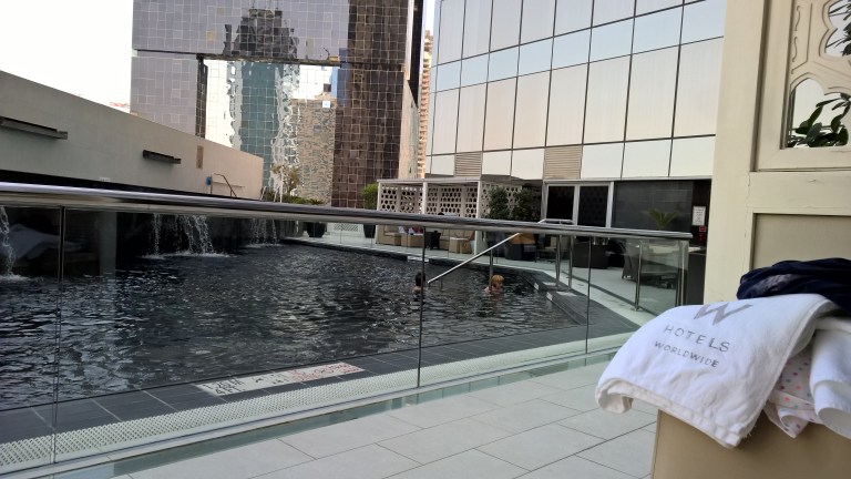 Deilig med et bad på hotellet!