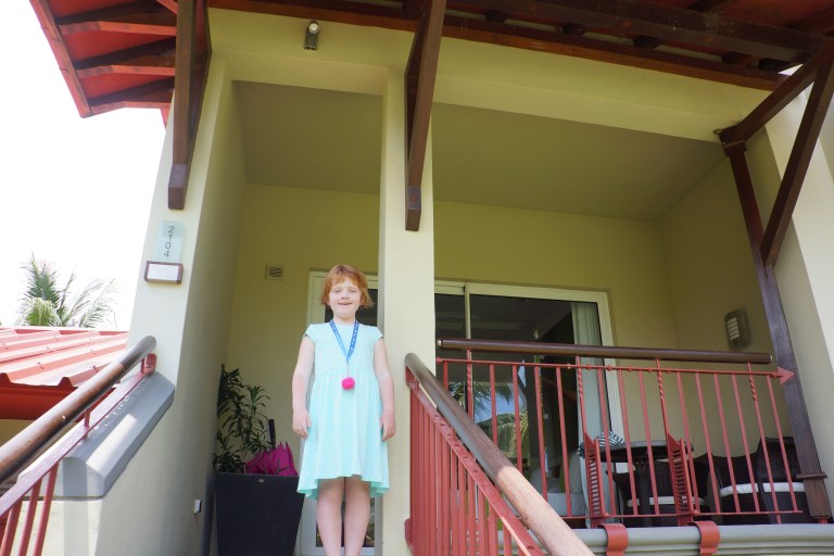 Leiligheten er opp en trapp